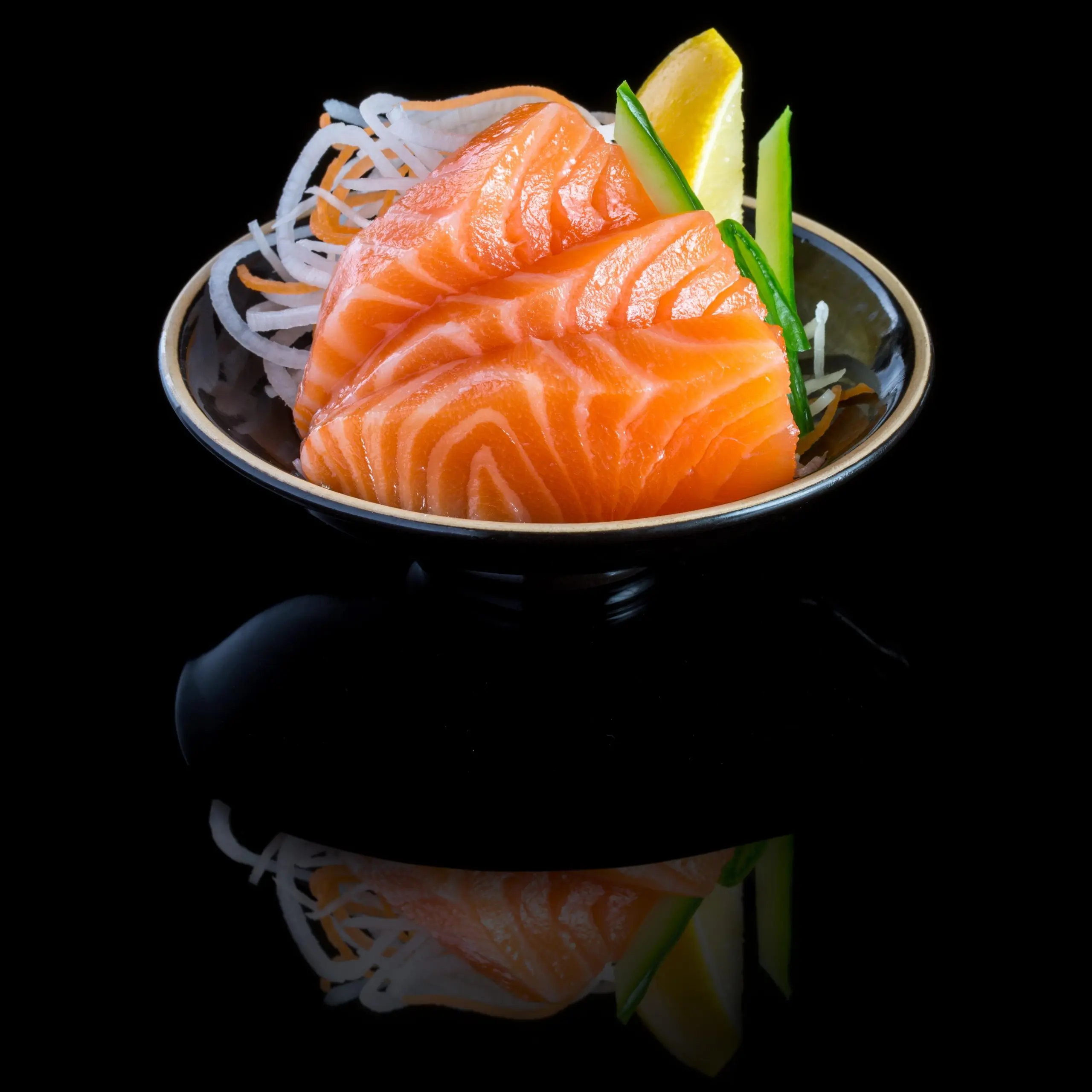 Salmon sashimi with veggies at Osaka sushi, a Japanese Restaurant in Rochester